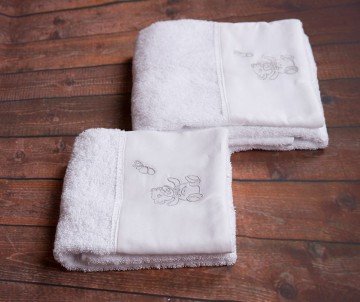 Asciugamani neonato in spugna alta qualità personalizzati con nome