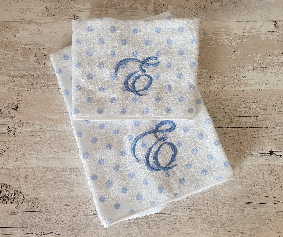 Asciugamani neonato spugna a pois Asciugamani personalizzati